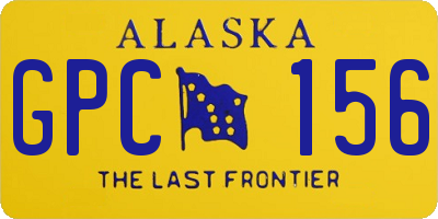 AK license plate GPC156