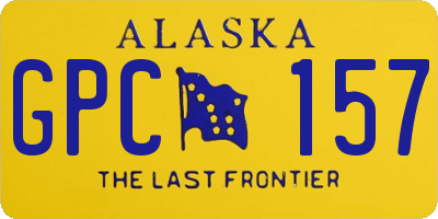 AK license plate GPC157