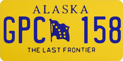 AK license plate GPC158