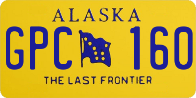 AK license plate GPC160