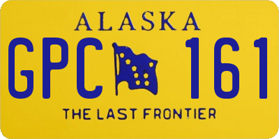 AK license plate GPC161