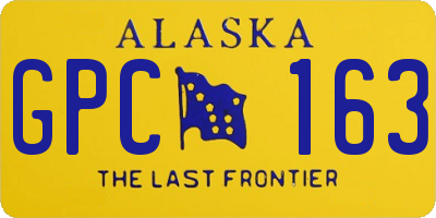 AK license plate GPC163