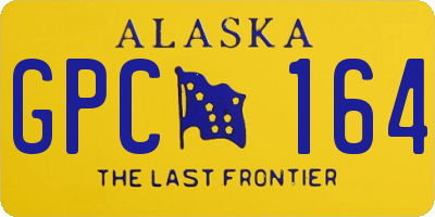 AK license plate GPC164