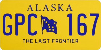 AK license plate GPC167