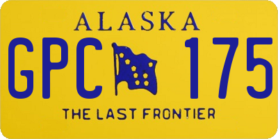 AK license plate GPC175