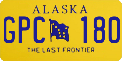 AK license plate GPC180