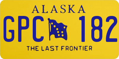 AK license plate GPC182