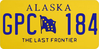 AK license plate GPC184