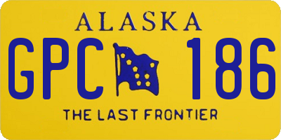 AK license plate GPC186