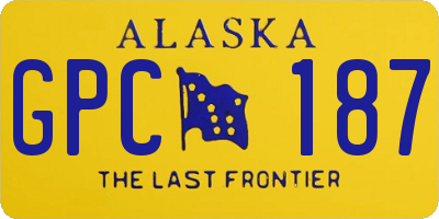 AK license plate GPC187