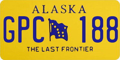 AK license plate GPC188