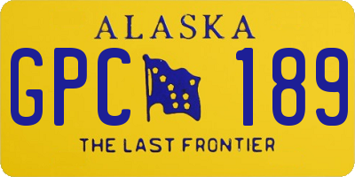 AK license plate GPC189