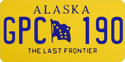 AK license plate GPC190