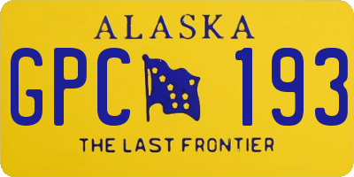 AK license plate GPC193