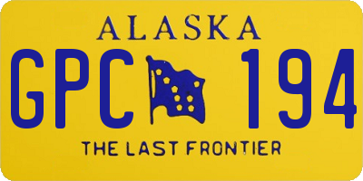 AK license plate GPC194