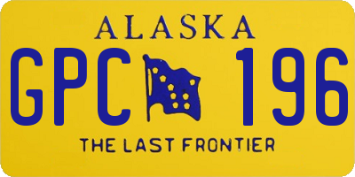 AK license plate GPC196