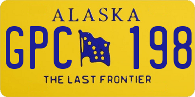 AK license plate GPC198