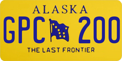 AK license plate GPC200