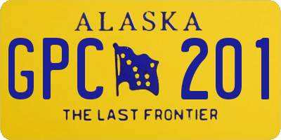 AK license plate GPC201