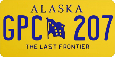 AK license plate GPC207