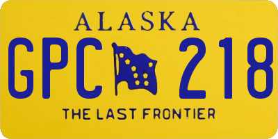AK license plate GPC218