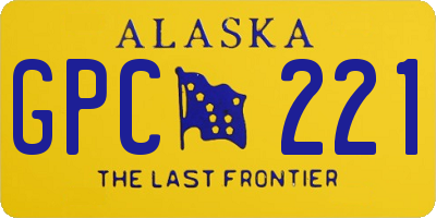 AK license plate GPC221