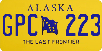 AK license plate GPC223