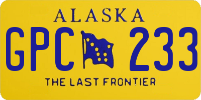 AK license plate GPC233