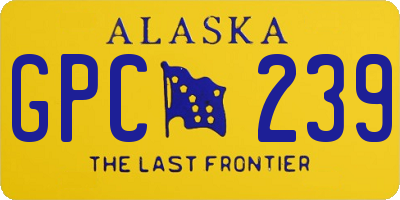 AK license plate GPC239