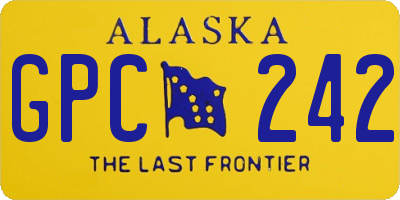 AK license plate GPC242