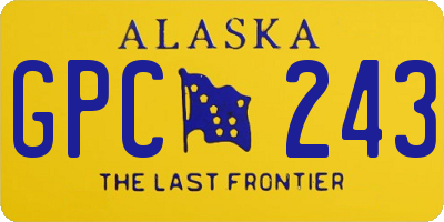 AK license plate GPC243