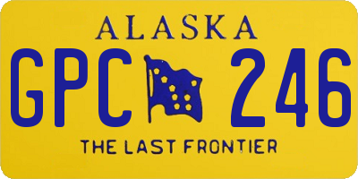 AK license plate GPC246