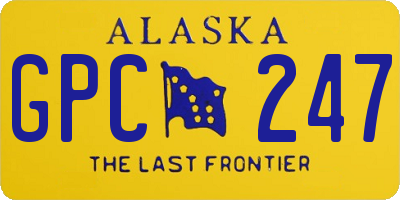 AK license plate GPC247