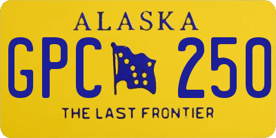 AK license plate GPC250