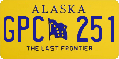AK license plate GPC251