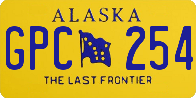 AK license plate GPC254