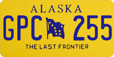 AK license plate GPC255