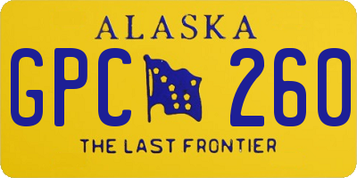 AK license plate GPC260