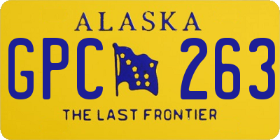 AK license plate GPC263