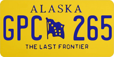 AK license plate GPC265
