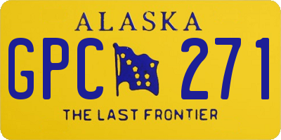 AK license plate GPC271