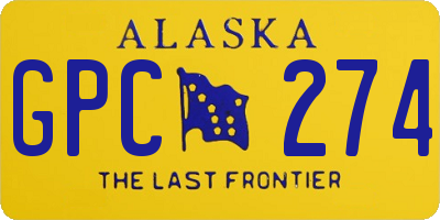 AK license plate GPC274