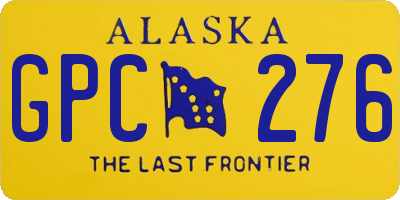 AK license plate GPC276