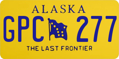 AK license plate GPC277
