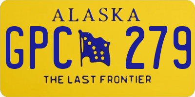 AK license plate GPC279
