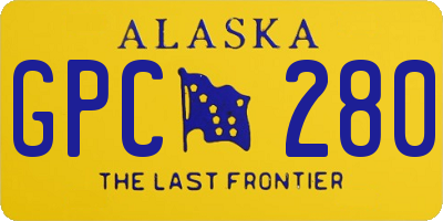 AK license plate GPC280