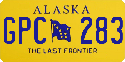 AK license plate GPC283