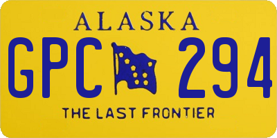 AK license plate GPC294