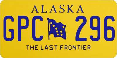 AK license plate GPC296