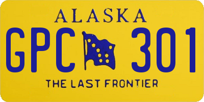 AK license plate GPC301